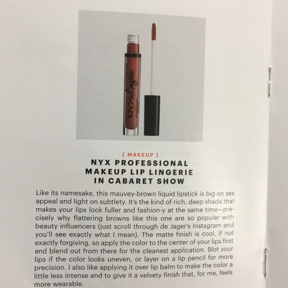 NYX lingerie lipstick